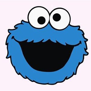 Blue Cookie Monster Face Embroidery File for Embroidery Machine Digital ...