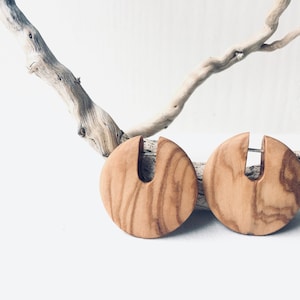 Australian Olive Disc Earrings