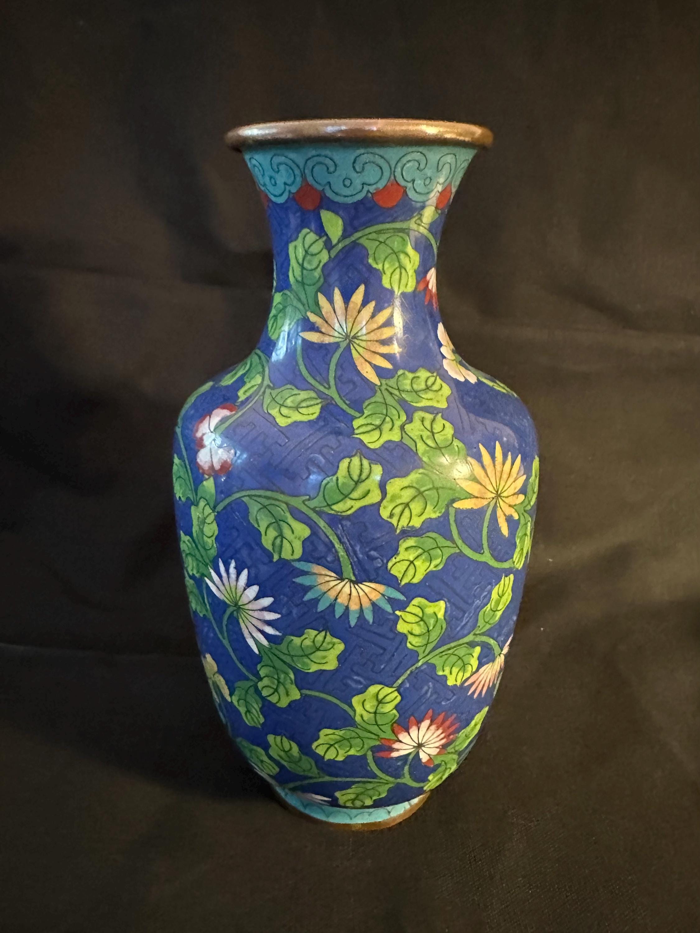 Chinese Cloisonne Vase - Etsy