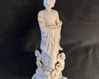 Estatua de estatuilla inmortal de porcelana china antigua Blanc de Chine Dehua