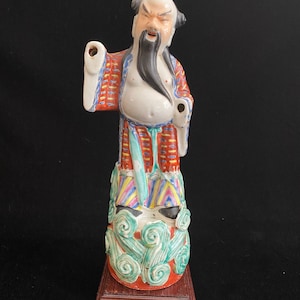 Antique Chinese Famille Rose Porcelain Figurine Immortal