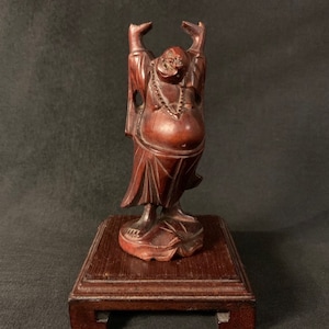 Madera china Feliz Figura de Buda