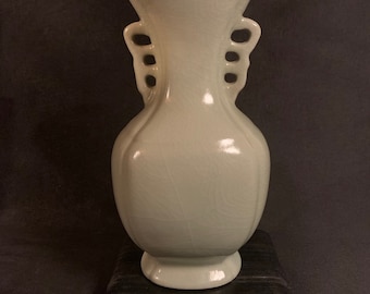 ヴィンテージ景徳鎮マーク入りクラックル青磁花瓶 - 20世紀中期 - Etsy