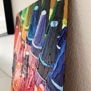 Impasto Crayon Oil Painting: Palette Knife Art on Clay Panel (8x10) - Etsy
