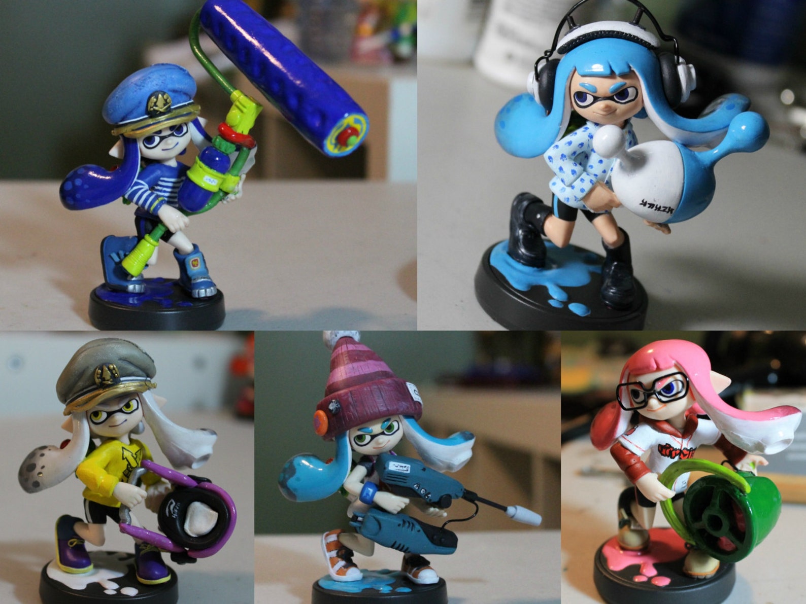 Custom Inkling Girl Splatoon Amiibo Complete Outfit Remodel | Etsy