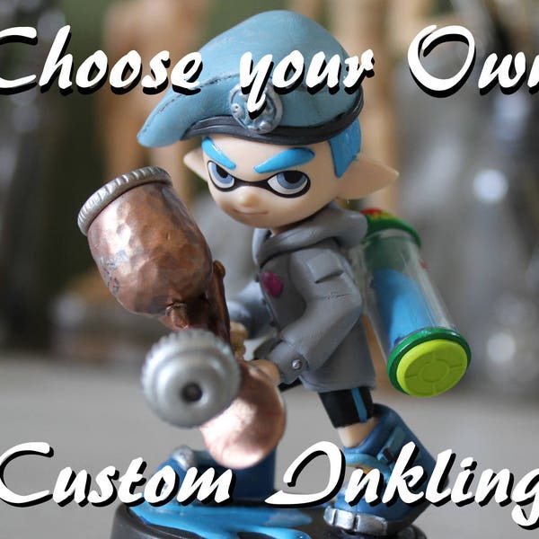 Custom Inkling Boy Splatoon Amiibo | Complete Outfit Remodel