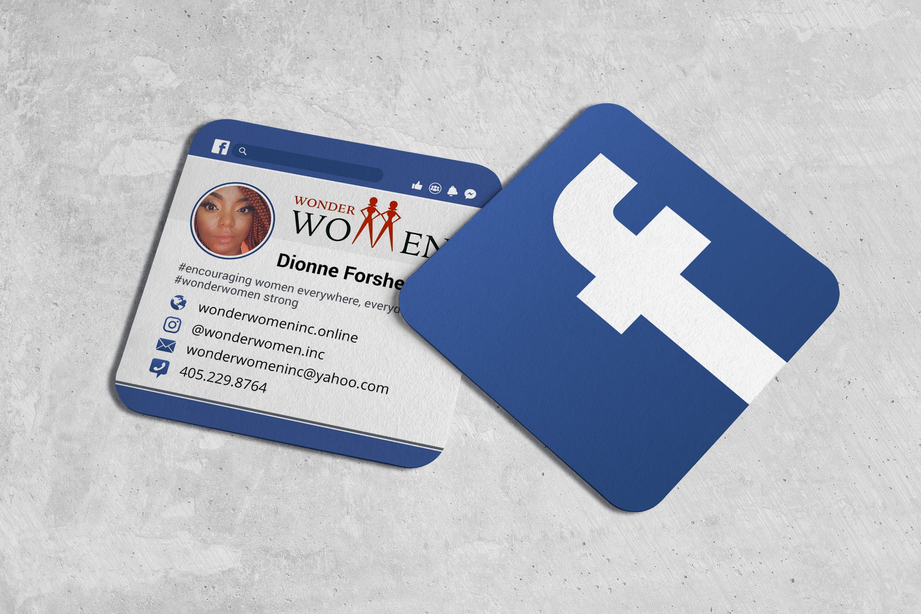 Facebook Social Media Cards Custom Business Cards Mommy Etsy