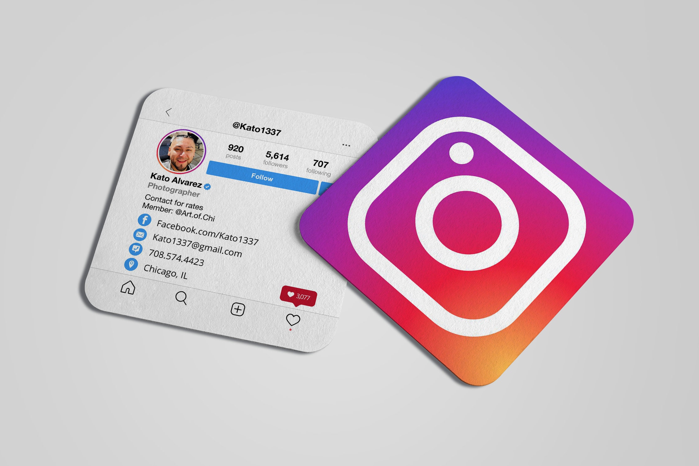 Instagram Logo Business Card Size