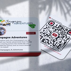 YouTube | Social Media Cards | Custom Business Cards | Mommy Calling Cards | Vlogger | 2.5 x 2.5" | FREE Continental Shipping