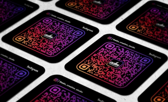 QR Code ONLY Instagram Business Card Add on Scan Directly - Etsy
