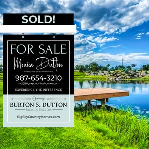 Made to Order Digital PDF | Real Estate Agent | For Sale Yard Sign | 5 Riders | Your Brand Colors | Keller Williams | eXp | REMAX | C21