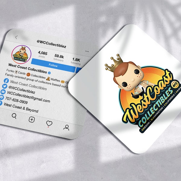 Personalized Instagram Business Card: Mini Square Calling Card