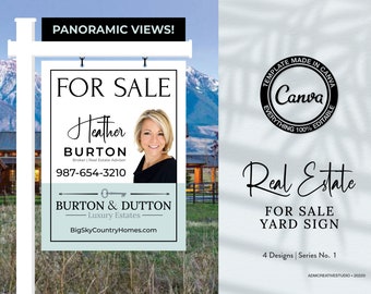 Real Estate Yard Sign Template | Modern Chic Design (Digital Download)