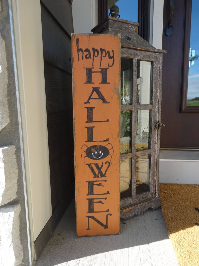 happy-halloween-sign-6x26-vertical-halloween-etsy