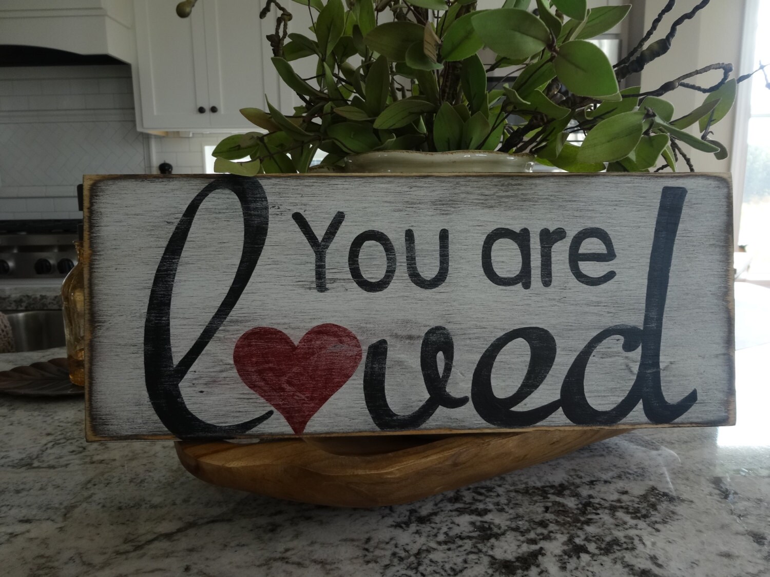 You are loved sign. Wood Love sign/ love sign/ Heart wall Etsy