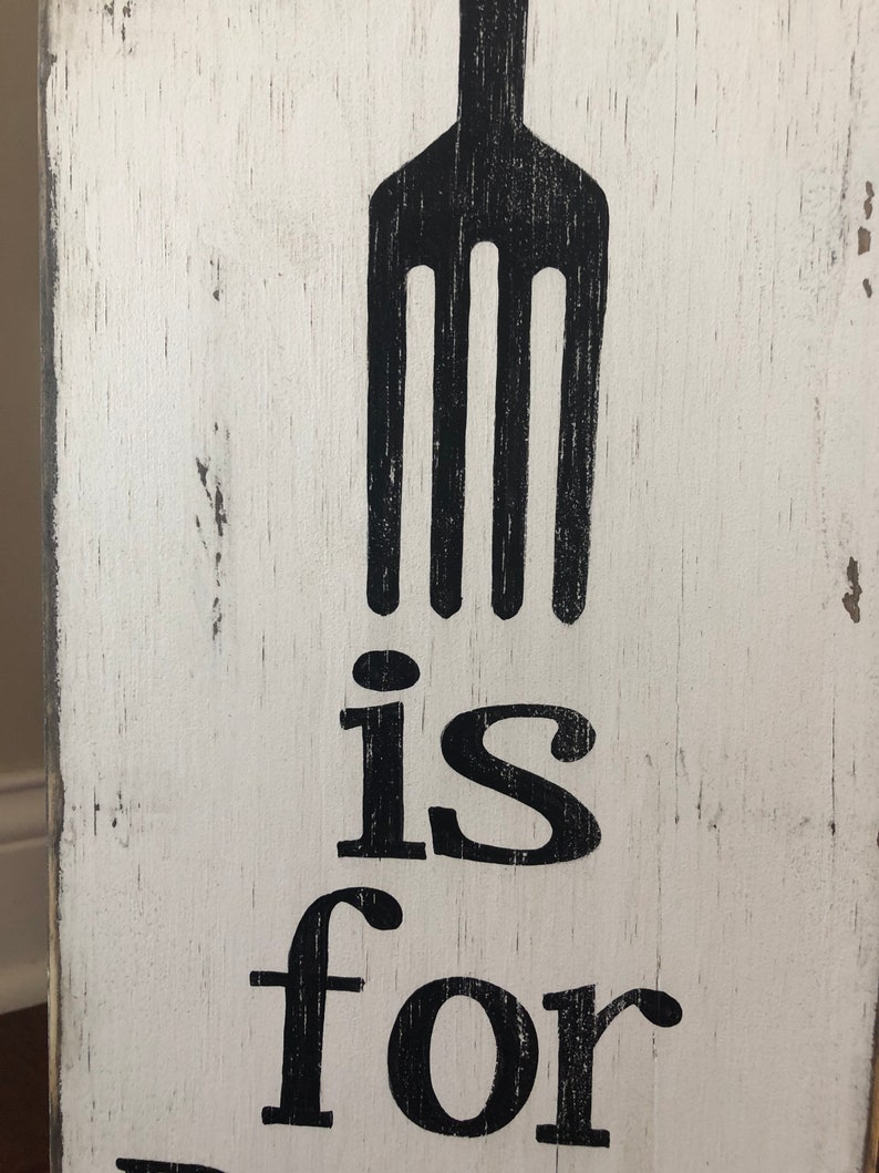 What the fork is for Dinner. Hand painted wood sign/ Fork Etsy