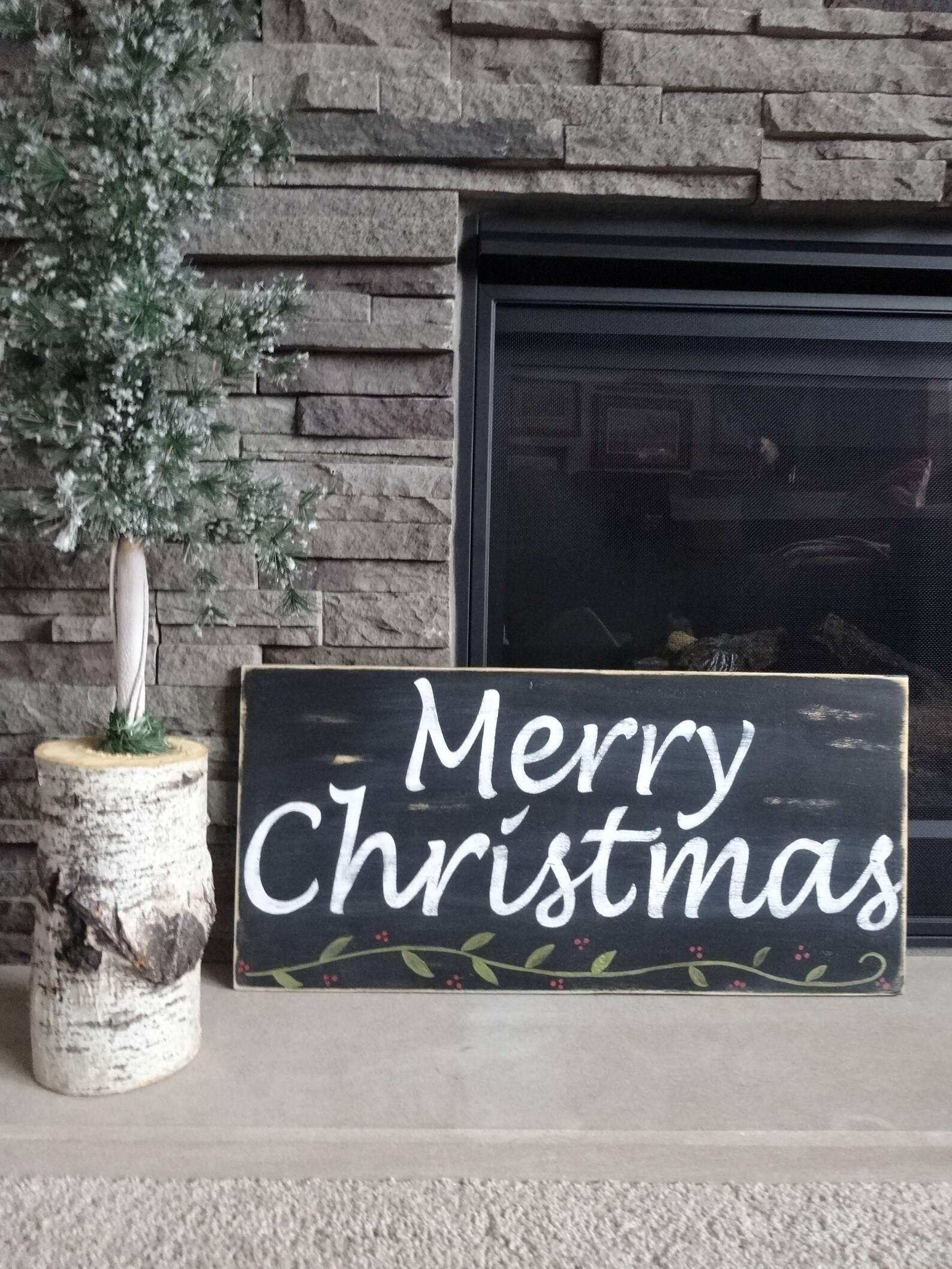 Merry Christmas sign. Christmas wood sign/ holiday mantle | Etsy