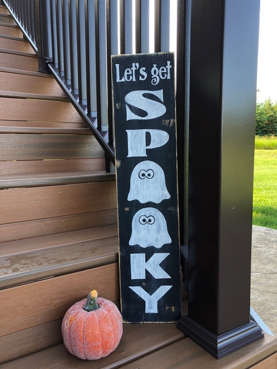 Halloween Sign. Lets Get SPOOKY Sign Halloween Decor Spooky - Etsy