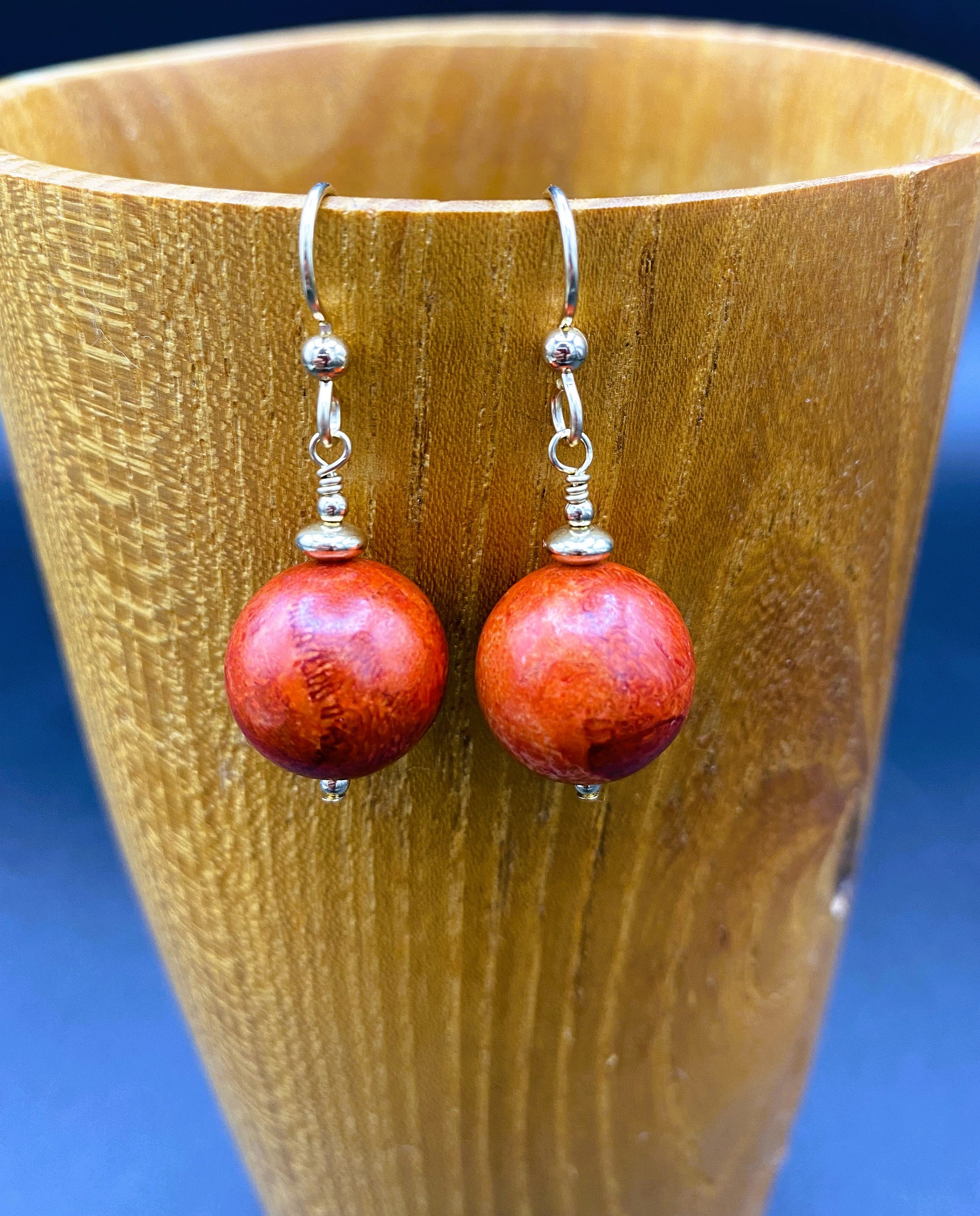Apple on sale coral earrings