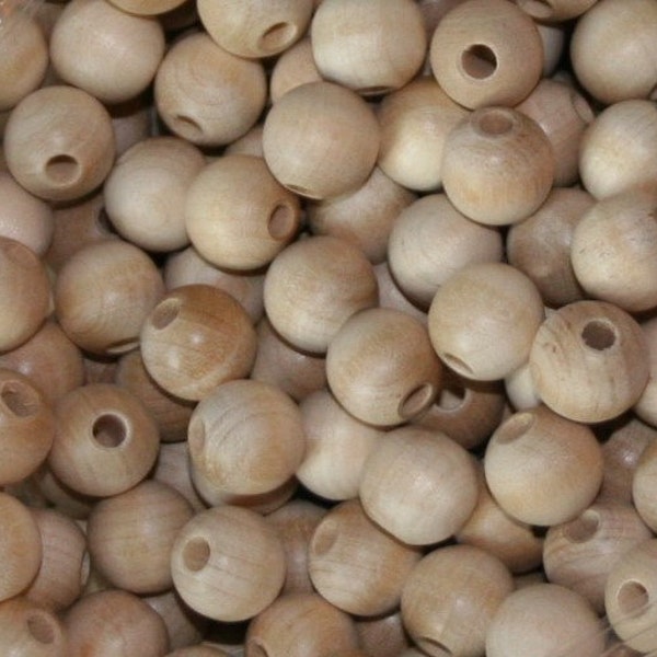 Bulk Unfinished Wood Beads 12mm