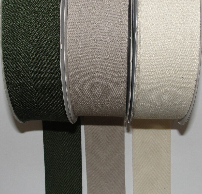 Cotton Twill Ribbon 1.5 By the Yard Three Colors Etsy