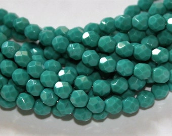 Firepolished Bead 6mm - Persian Turquoise