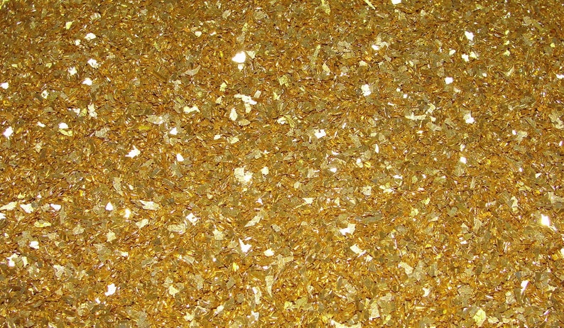 German Glass Glitter Chunky Gold 70 Grit image 1