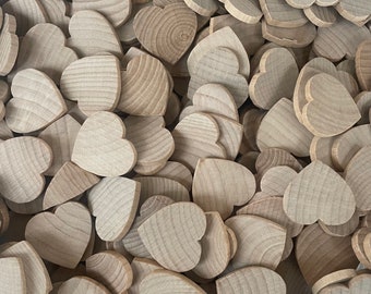 Unfinished Wood Hearts 1"