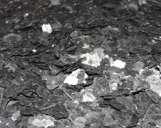 Flake Black Ruff Natural Mica Flakes - Black - Old Fashioned Style Glitter - Etsy