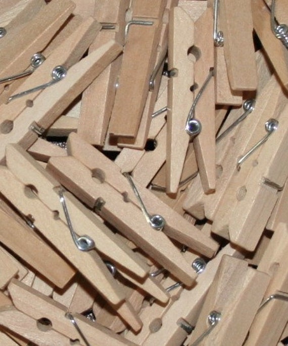 Natural Unfinished Small Clothes Pins 1-3/4 