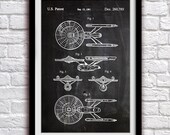 Star Trek Enterprise- Action Figure Toy Decor - Patent Print Poster Wall Decor - 0992