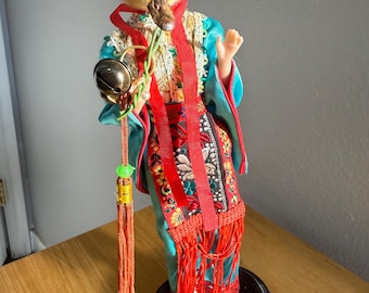 Taxidermy Duck Doll | Chinese Costume Doll | Curio Cabinet Oddity | Macabre Home Decor