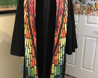 Stained Glass Rainbow  Ordinary Time Special Event Clergy Stole