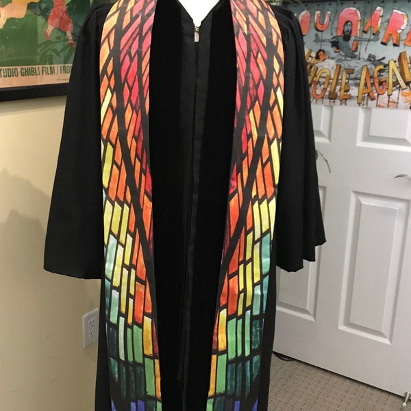 Stained Glass Rainbow  Ordinary Time Special Event Clergy Stole