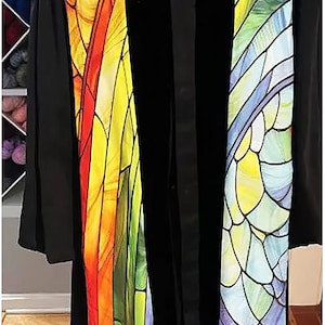 Stained Glass 2 Rainbow  Ordinary Time Special Event Clergy Stole