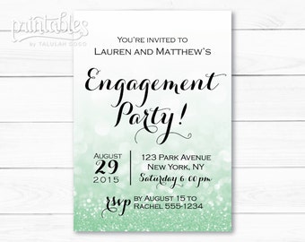 engagement party invitation printable rustic engagement etsy