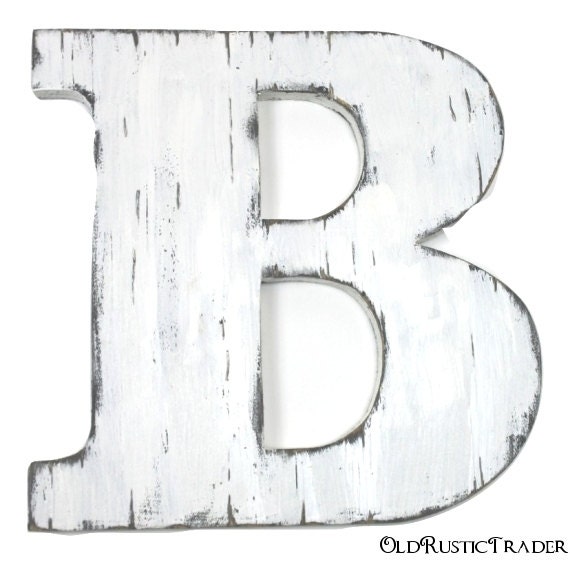 Items similar to Nursery wooden letter B wood letter 12 inch wood
