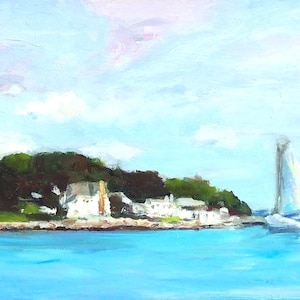Mystic River Noank Inlet hand signed frameable print