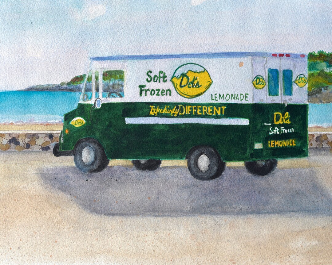 Del's Lemonade Truck Hand Signed Frameable Print Rhode Etsy