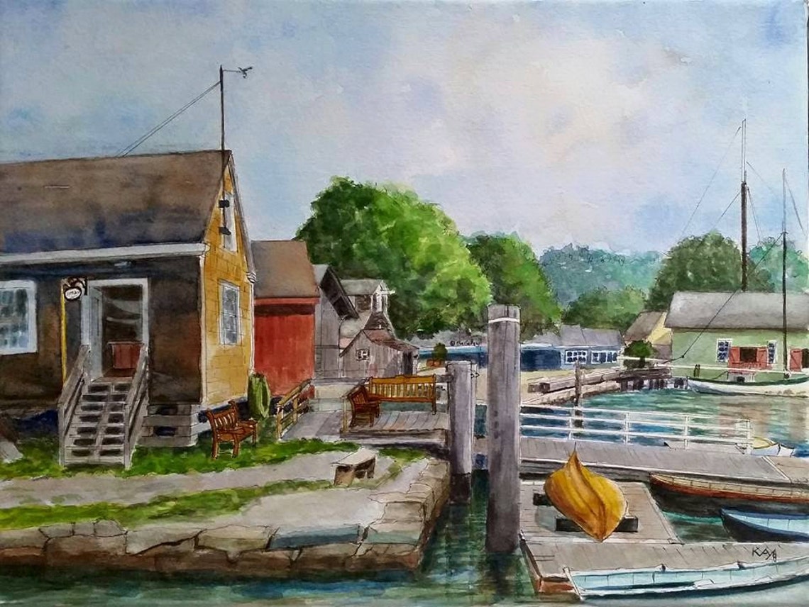 Mystic Seaport Print Mystic CT Print Mystic Seaport Wall Etsy