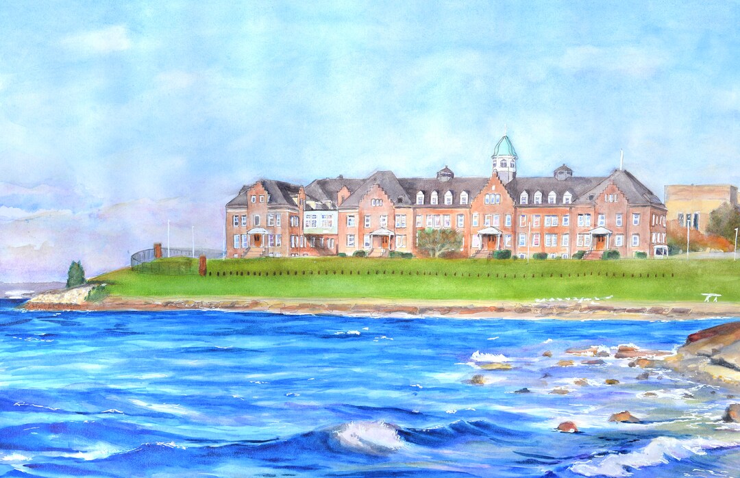 Naval War College Watercolor Print: Newport Rhode Island Art, Signed - Etsy