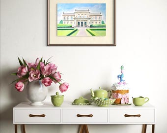 The Elms Newport Mansion unframed Original Painting (12.5 x 18 inches)
