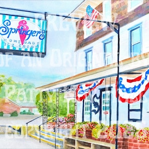 Springers Ice Cream hand signed frameable print in Stone Harbor New Jersey