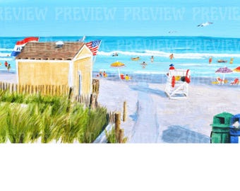 Stone Harbor Snack Shack print New Jersey and Beach Patrol Lifeguard Stand frameable