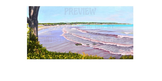 First Beach Easton's Beach print Newport Rhode Island View from Cliff Walk