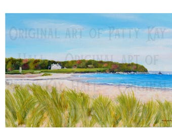 Third Beach, Middletown RI Print: Signed Rhode Island Seascape Sachuest Lodge Indian Rock