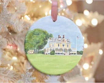 Newport Rhode Island Christmas Ornaments - plain or personalized