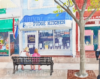 Stone Harbor Fudge Kitchen Print: Signed New Jersey Art