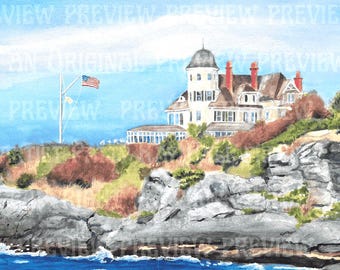 Castle Hill Inn print Newport RI Rhode Island coastal decor