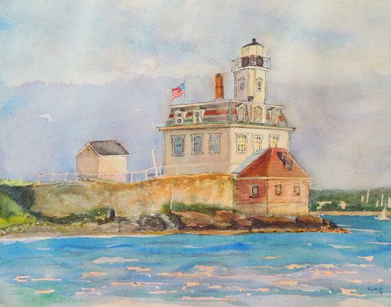 or cards Rhode Island watercolor print
